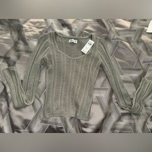 Hollister Long Sleeve See-through Top